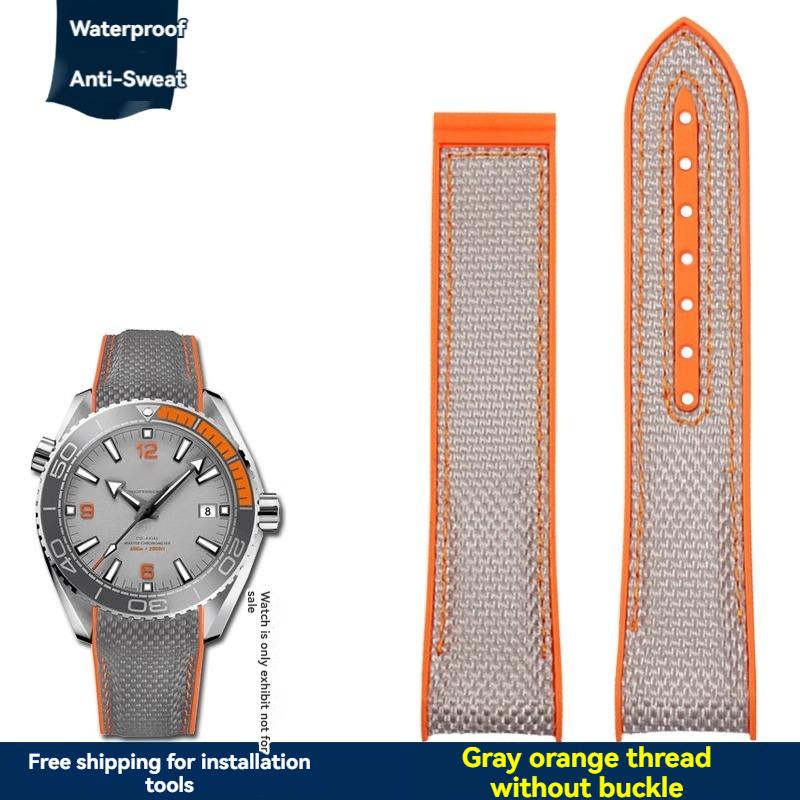 

Для Omega Seamaster 300 Observatory Ocean Universe 600 Quarter Orange 20мм 21мм 22мм Нейлоновый Силиконовый Резиновый Браслет Ремешок для Часов 20mm