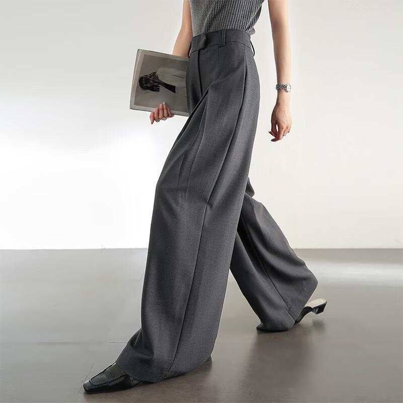 Shangdu Bila Women's Wide-Leg Drape Casual Trousers