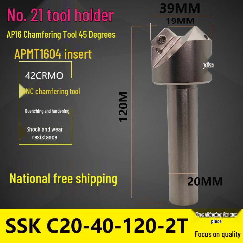 TP45 TCP CNC Chamfering Tool - 60°, 90°, 120°