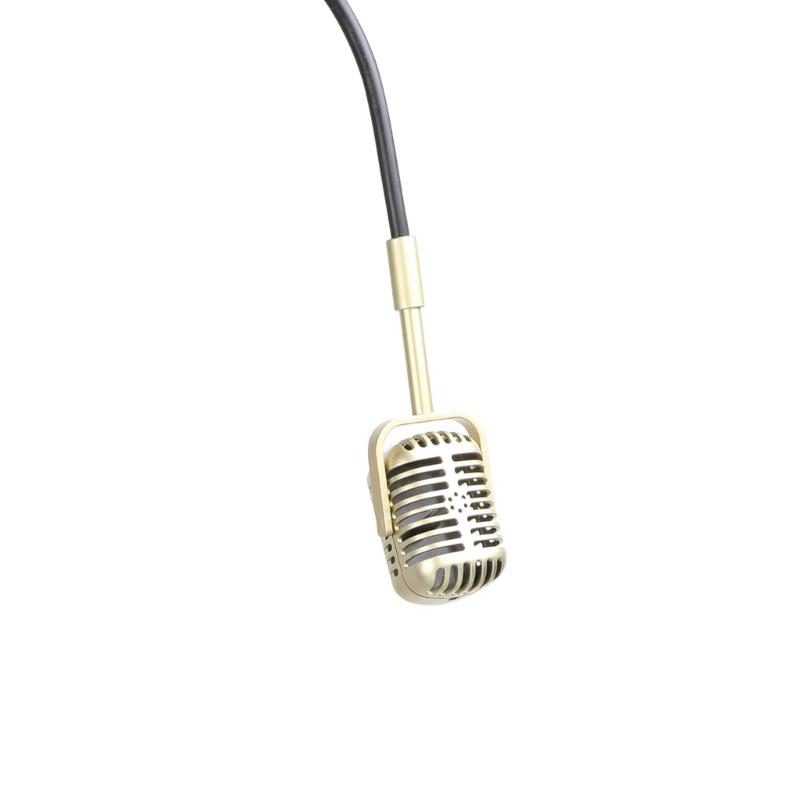 Antique Type Metal Microphone for Photography Video Recording Home Bar Decoration Accessories Premium Craftsmanship