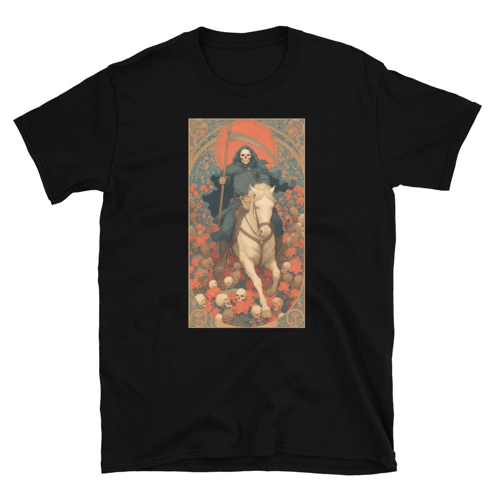 

DEATH BLOOMS ROSE REAPER STREET TATTOO PRINTED TSHIRT Unisex T-Shirt XXXL