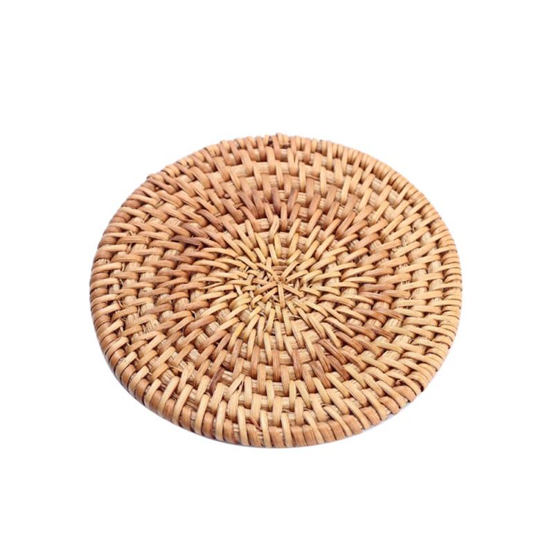 Home Rattan Trivets for Hot Dishes,Kitchen Pads for Coutertops,Pots and Pans,Decorative Woven Wood Place Mats