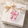Rose Bow Pendant 3D Printed Pendant, Cute Keychain for Bag, Versatile Key Holder Pink Hanging Ornament Valentine's Day, Gift Girlfriend Decoration