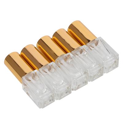 5 ml leere Parfüm-Sprühflasche aus Glas, nachfüllbar, für Reisen, tragbar, Parfümzerstäuber(3mlGoldkopf )