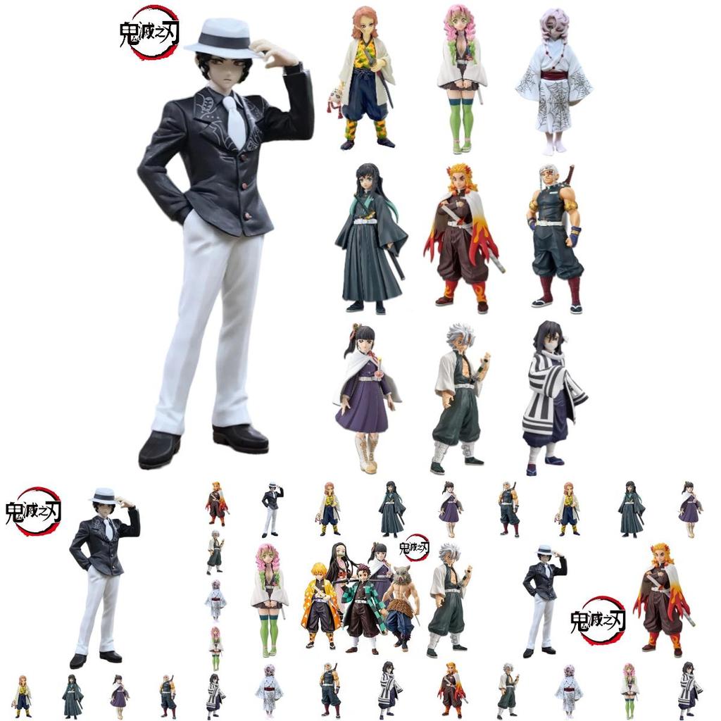 Komplettes Set von Demon Slayer Anime-Figuren Tanjiro Zenitsu Inosuke Nezuko 16cm Höhe