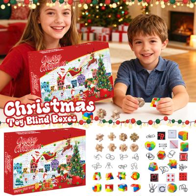 24-Piece Christmas 3D Countdown Calendar Educational Toy Set (24 Educational Toys)