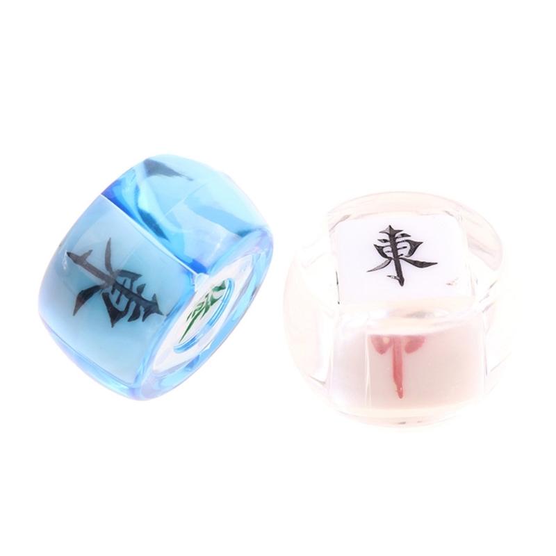 Acrylic 6 Sided Round Corner Dices Chinese Mahjong Role Playing Dices for Table Game, Classroom Teaching Easy to Use