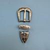 Vintage Belt Buckle Set with 3 Pieces Carved Pin Buckle Fashion Retro Waistband for Jeans Suits Dress Up