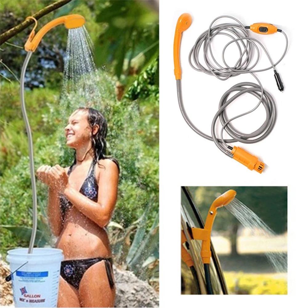 2M Portable Car Washer with Cigarette Lighter DC Cleaning Tool Car Washing Outdoor Camping Travel Car Shower Car Cleaning 12V