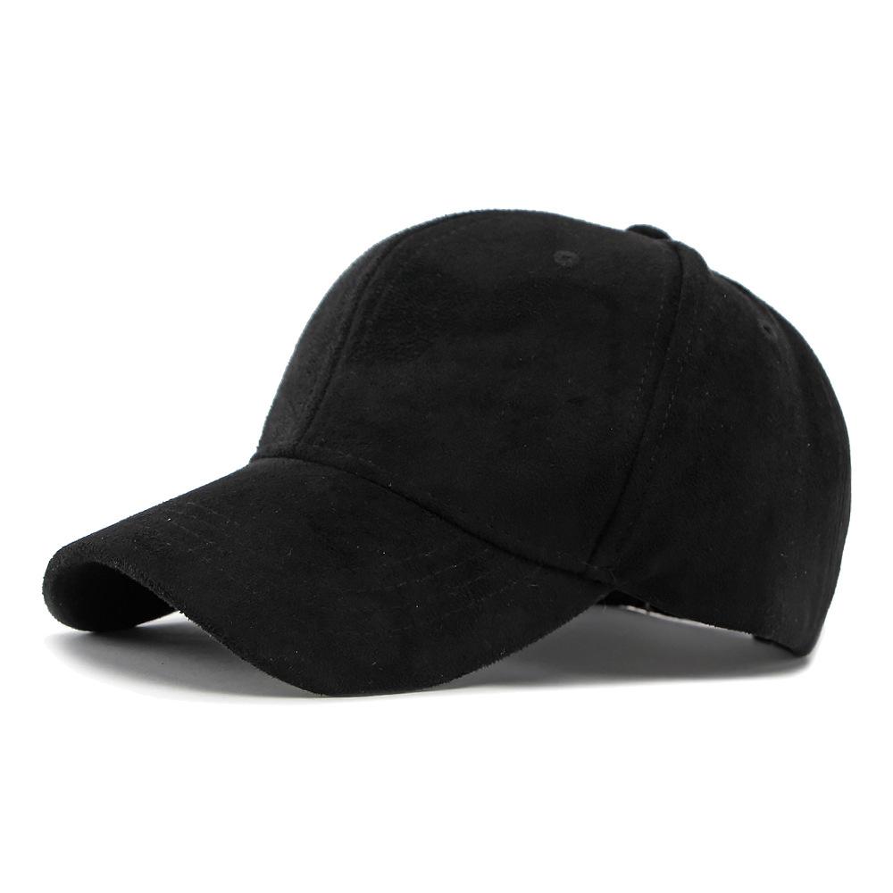 Unisex Suede Baseball Cap Adjustable Solid Color Sun Hat for Men Women Outdoor Sports
