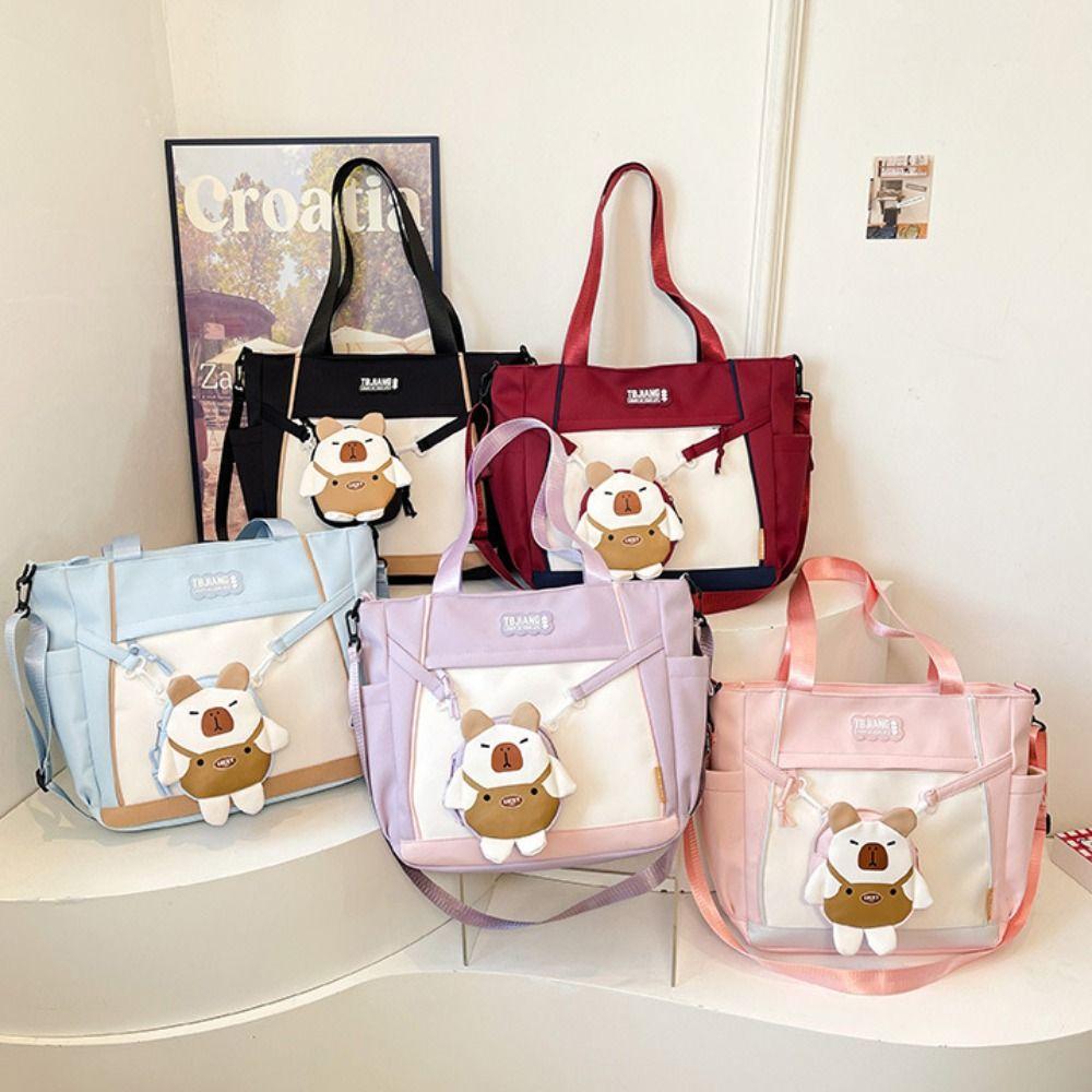 Harajuku Capybara Shoulder Bag Japanese Style Lolita Handbag Lovely Students School Bag  Travel