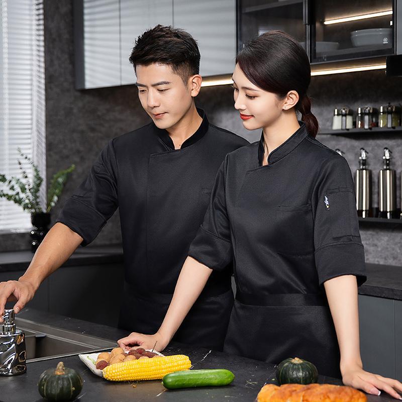 Autumn Short-Sleeve Chef Uniform for Hotel Catering and Kitchen Staff