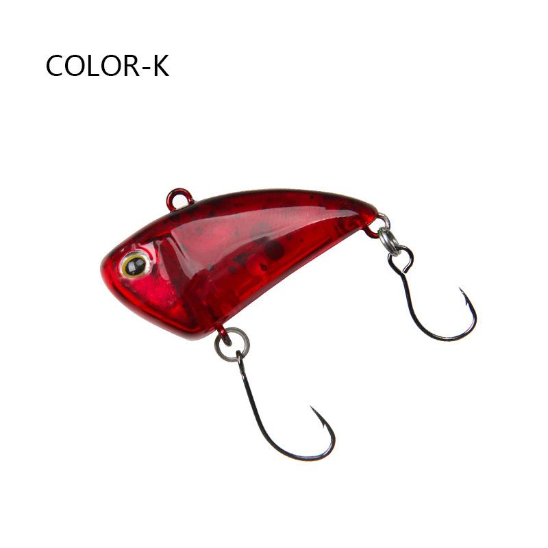 Full Swimming Layer Vib Sinking Vibration Lure Single Hook Fishing Lure With Noise Rattle for Bass and Culter