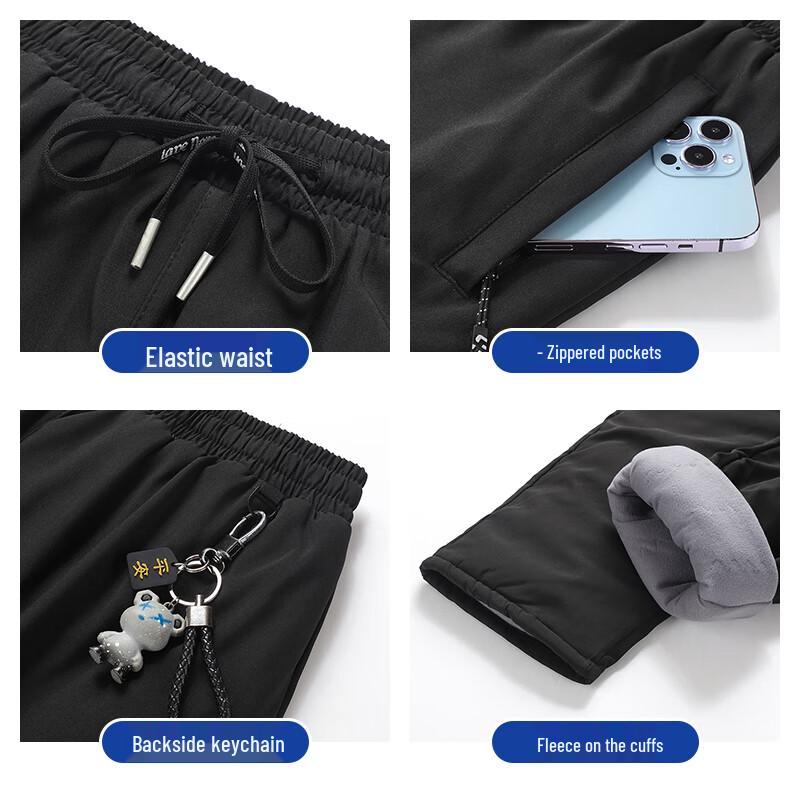 ROMON Men's Lamb Wool Lined Thermal Winter Pants