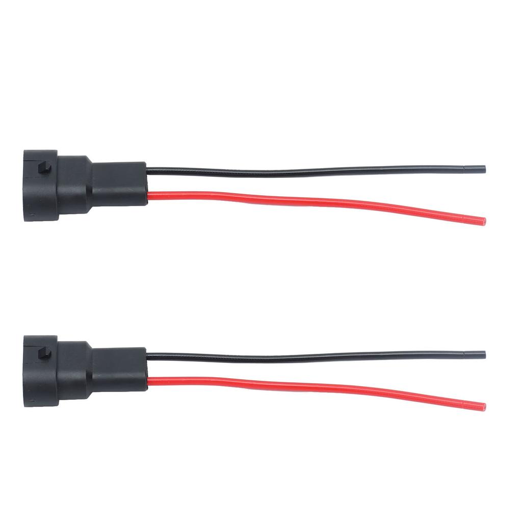 2Pcs Socket Wires Male Adapter Bulb Copper Wiring Harness 12V for LED Headlight Fog Lamps