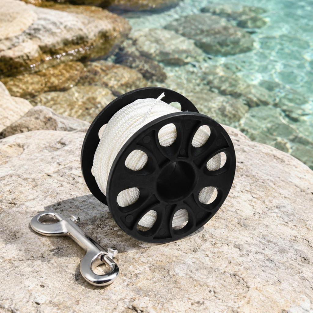 Diving Reel with Double-Ended Clip Reinforced Nylon Line Safety