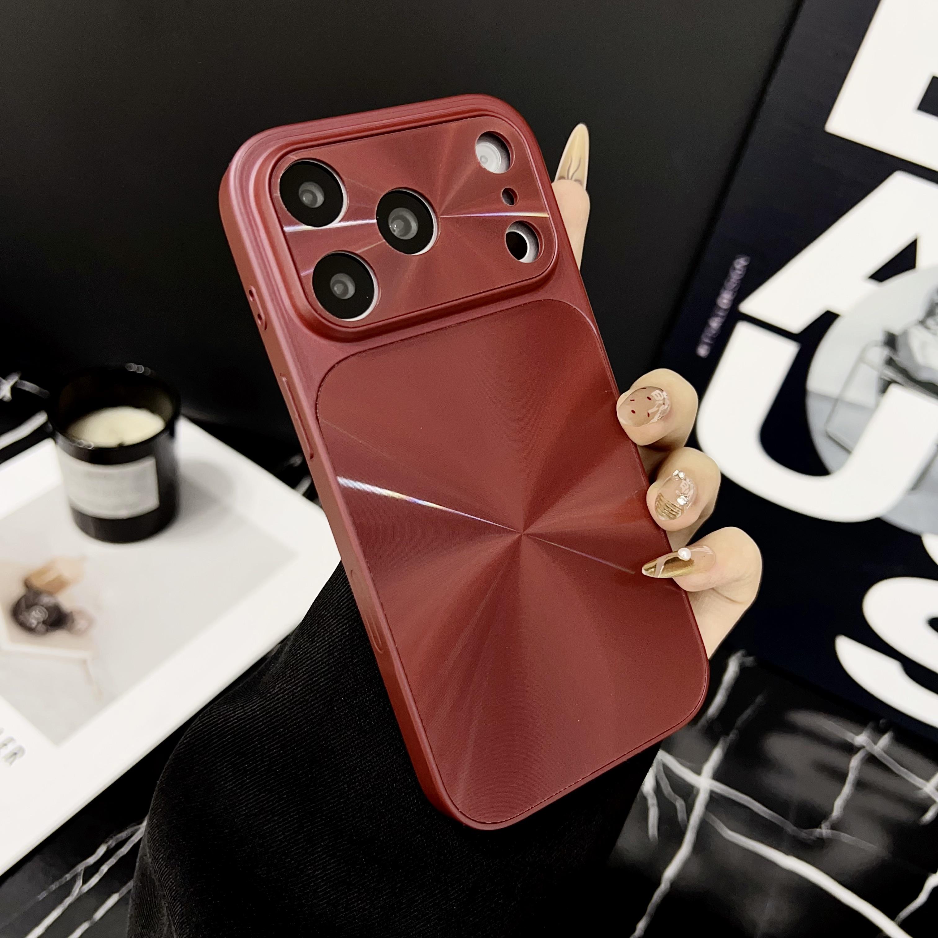 

Bright Laser Aurora CD Texture Case For iPhone Air 17 16 15 14 13 Pro Max Solid Color Shockproof Matte Bumper Armor Hard Cover iPhone 15