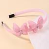 Girls Headbands 2 Pack Butterfly Design Fabric Covered Flexible Hairbands with Decorative Pearls Suitable for Everyday Wear and Special Occasions