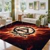Linkin Park Design Crystal Velvet Rug Soft Decorative Mat for Bedroom Entrance