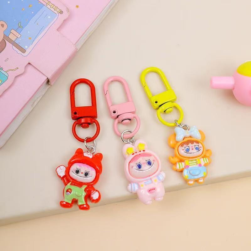 Colorful Labrador Resin Keychain Pendant for Girls' Bags, Cute Cartoon Ornament