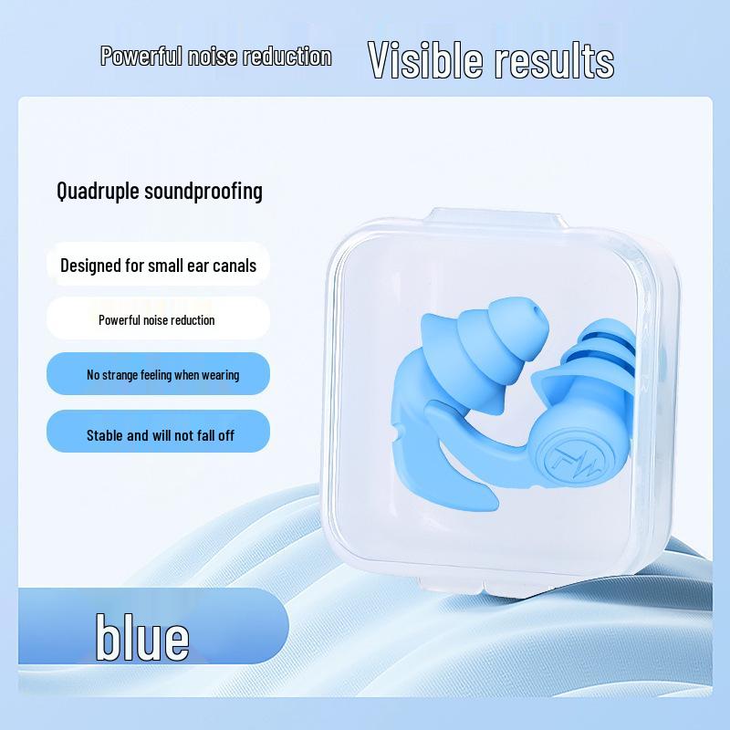 Silicone Noise-Canceling Earplugs for Sleeping and Studying, Portable In-Ear Design, Available for Quick Use.