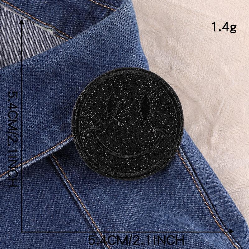 Haftowana naszywka z wyrazem twarzy smiley, akcesoria odzieżowe, akcesoria do butów i torebek na kapelusze, samoprzylepna naszywka z haftowanej tkaniny