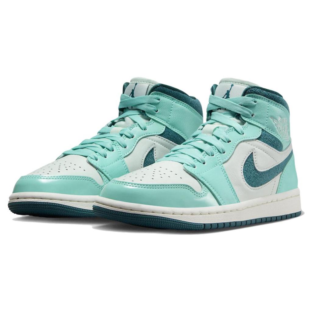 New JORDAN 1 Mid Chenille Bleached Turquoise Women's DZ3745-300