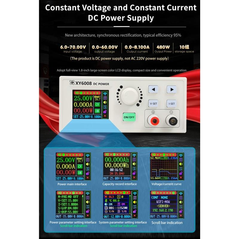Constant Voltage/Current Maintenance Device APP Control 60V 8A 480W Step-down Module for Android/iOS Device