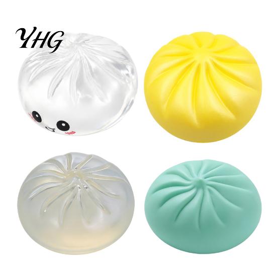 Calming Fidget Toys DIY Dumpling Squeeze Toy Skin, Fillable Empty Ball Skin with Bun Shape Stress Stopper, Anxiety Relief Simulated Making Supplies