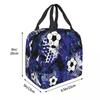 Cartoon Soccer Ball Football Insulated Lunch Bag Thermal Bag Reusable High Capacity Lunch Box Tote Food Bag Beach Outdoor