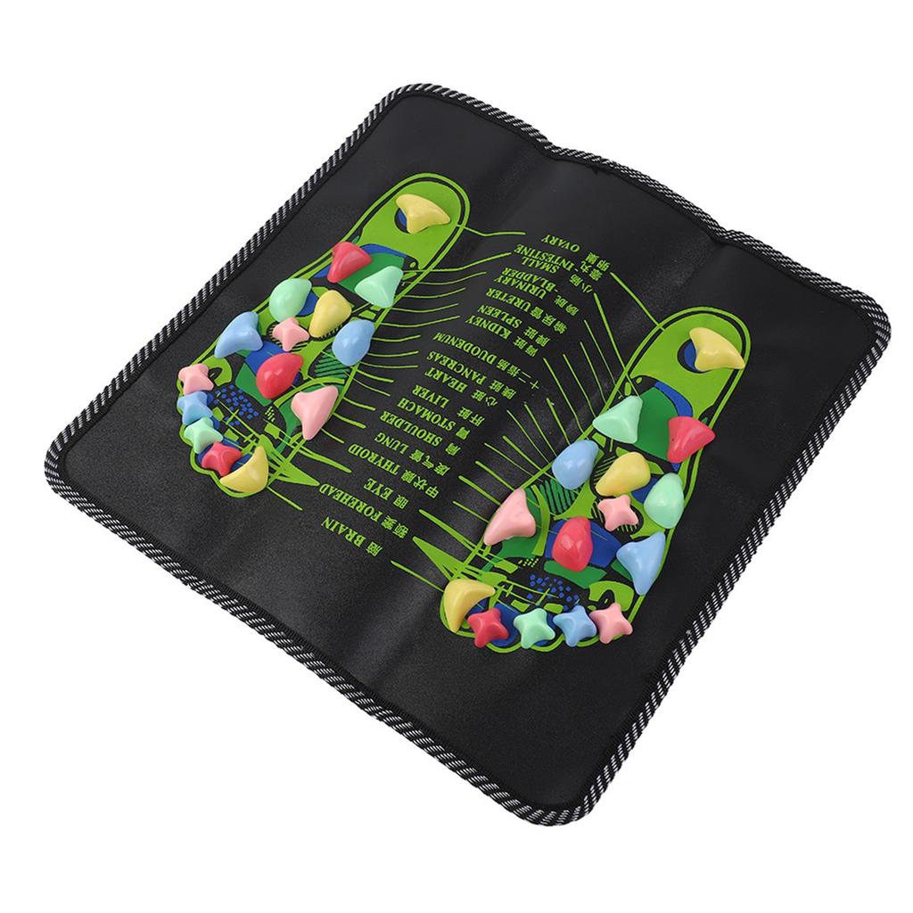 Walk Stone Mat PP Stone Road Foot Pad Black