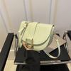 Solid Color Casual Spring New Style Trendy Fashionable Casual Fashionable Underarm Crossbody Saddle Bag