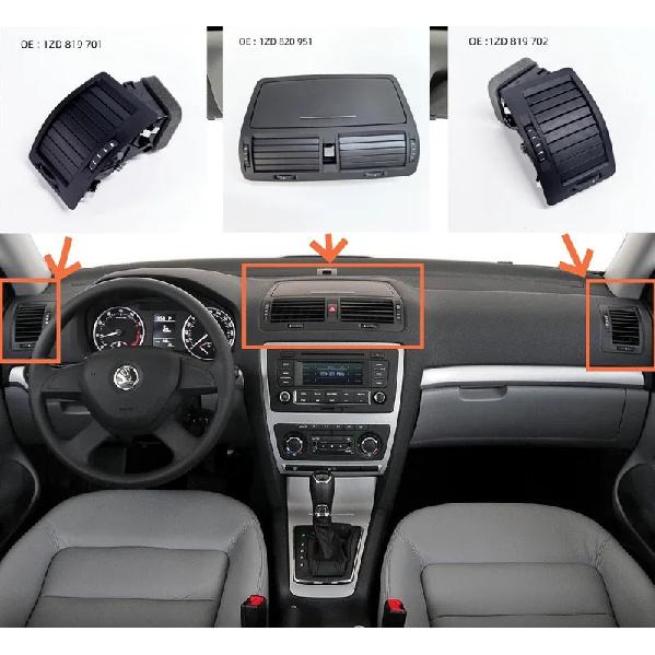 For Skoda Octavia instrument panel air outlet, rear air outlet, air conditioning louver 1ZD819951