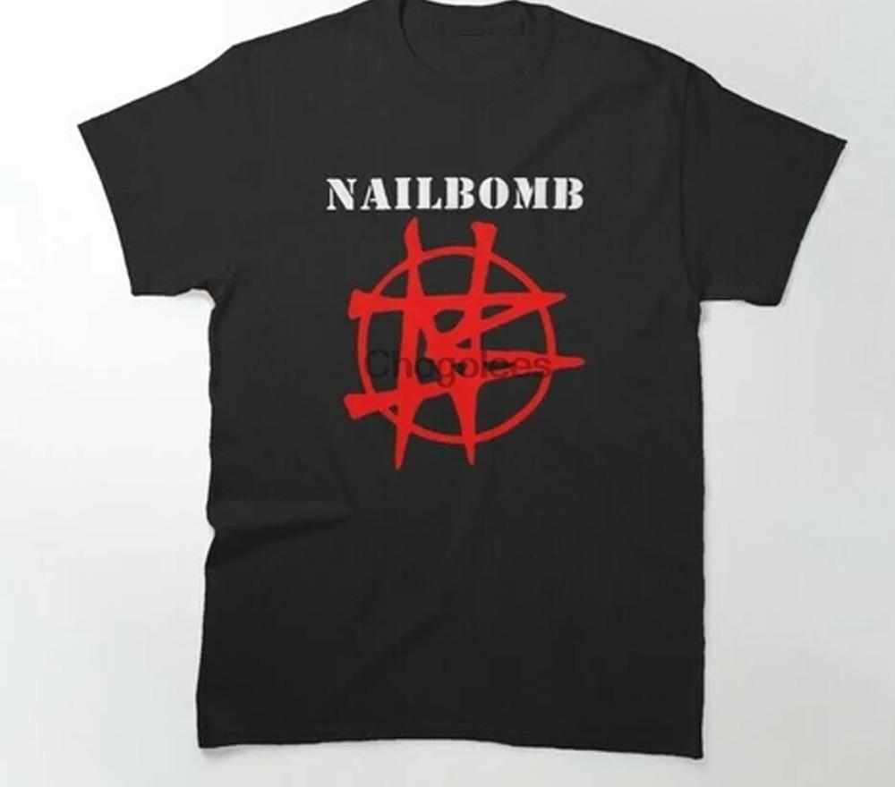 Футболка с логотипом группы Nailbomb, черная, с коротким рукавом, все размеры, JJ4056, унисекс XL