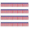 USA Flag Fringe Banner Tinsel Streamer Foil Tassel Garland For Independence Day Fourth Of July Indoor And Outdoor Decoration