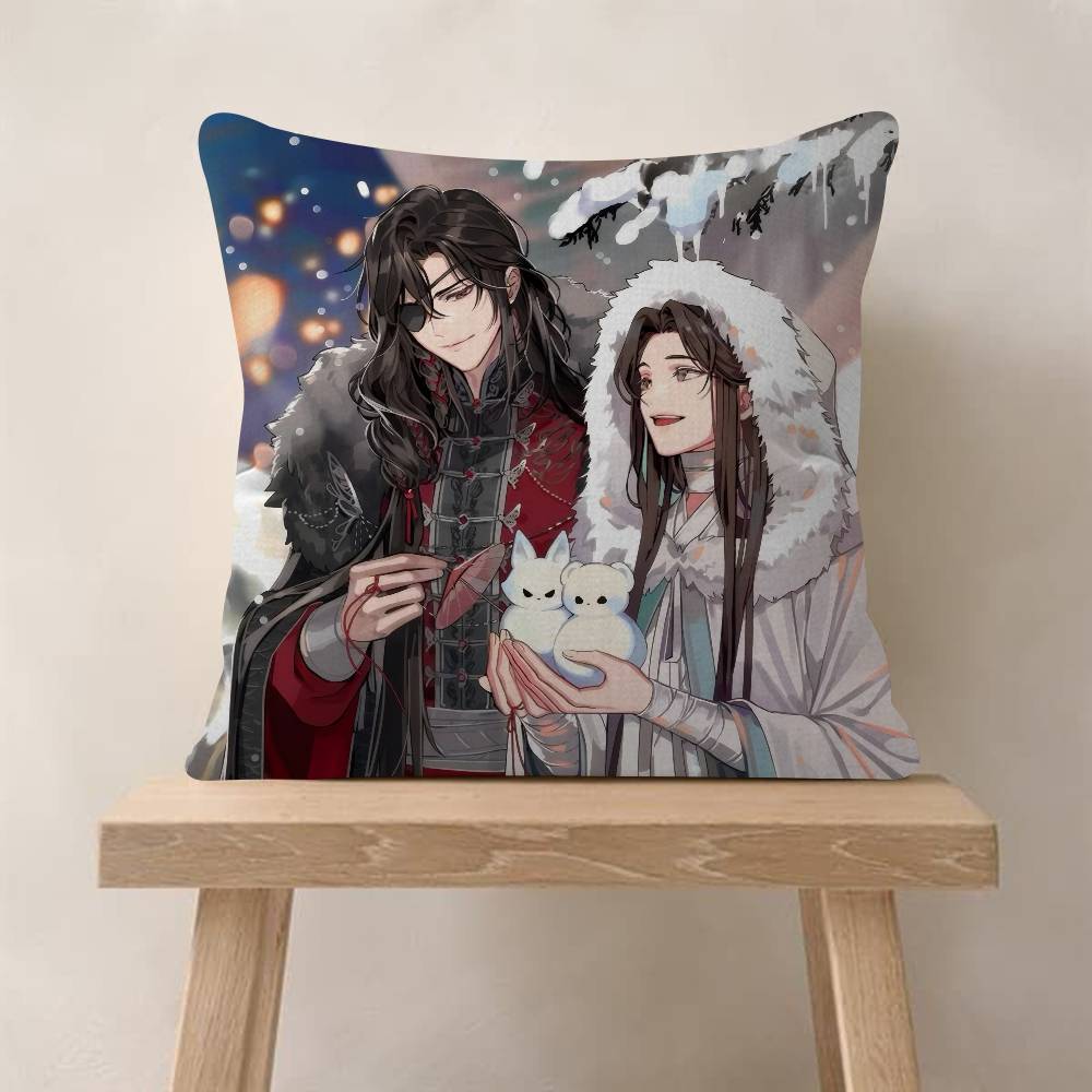 Anime Heavenly Officials Blessing Pillowcase toon Gift Cushion Cover Bedroom Home Sofa Chair Seat Decor pillow case