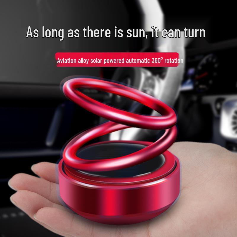 Solar-Powered Dual Ring Car Perfume Ornaments: Aromatherapy and Interior Decor