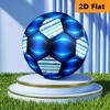 Neon Blue Arc Size Soccer Ball High Elasticity Match Universal Unique Gift Swirl Football Suitable For Both Training And Competition No 5 Football