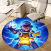 1pc Pokemon Pikachu Round Carpet - Anime Design Chair Mat for Office, Home Decor, Living Room