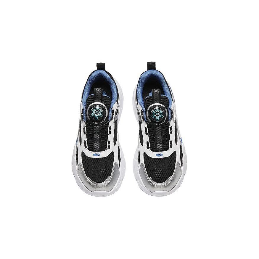Anta Kids Shock Absorption Low Top Casual Shoes Kids Sneaker Silver Black A312428801-3