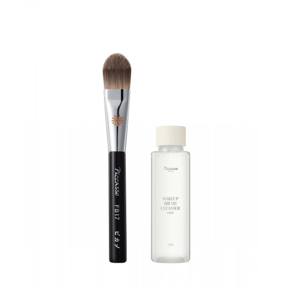 

Piccasso Glow Creation Fb17 Foundation+makeup Brush Cleanser 60ml Set FB17+ Brush Cleanser 60ml