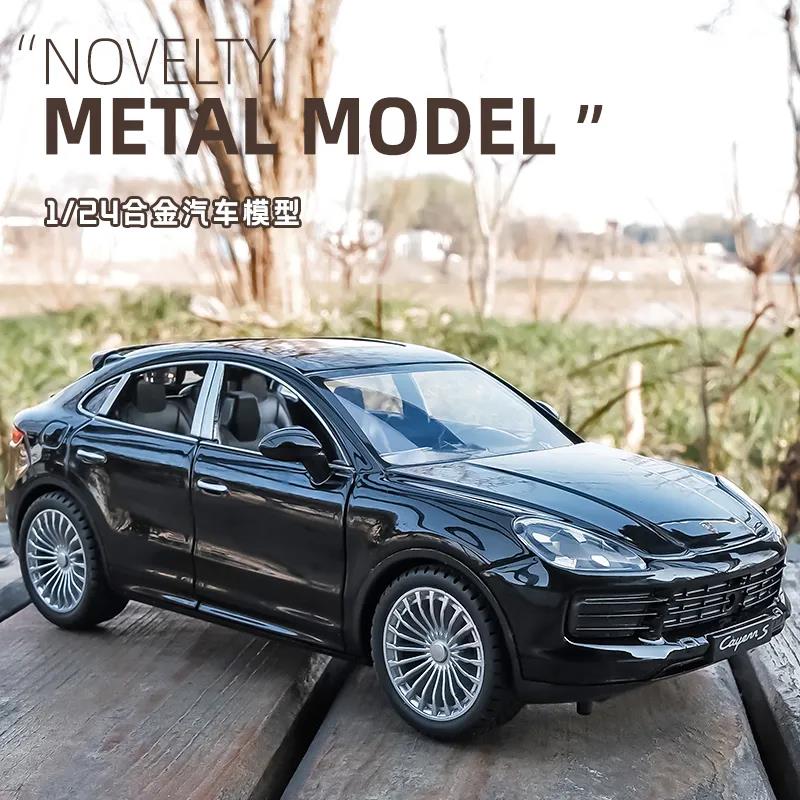 ADY4 1:24 Porsche Cayenne S Turbo SUV Alloy Car Model Diecasts Metal Toy Car Model Simulation Sound Light Collection Kids Gift F384