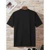 European sizes Vintage-style Crew Neck Short-sleeve T-shirt Featuring a Large Black Letter "T" with a Flying Bird Silhouette and "BIRDS" Text Print