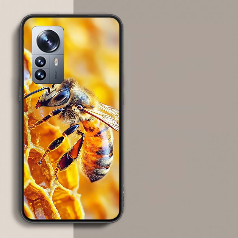 

Bees and Honey in the Honeycomb Phone Case For Redmi Note 13 Pro Plus 14 Pro+ 12S 12 11S 11T 11E 11 10S 10 9S 9 Xiaomi Capa TPU Redmi Note 12 Pro 4G