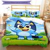 3pcs Bluey Bedding Set Duvet Cover Closure Includes 1 Duvet Cover & 2 Pillowcases, Soft and Comfortable for All Seasons.