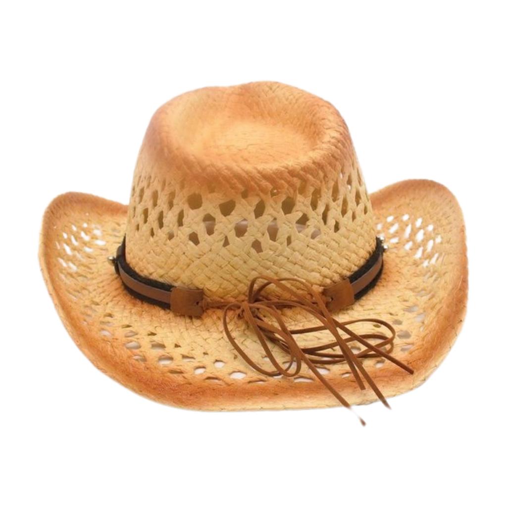 Windproof And Sunscreen Straw Hat Breathable Beach Spring And Summer New Hollow Windproof Travel Denim Top Hat