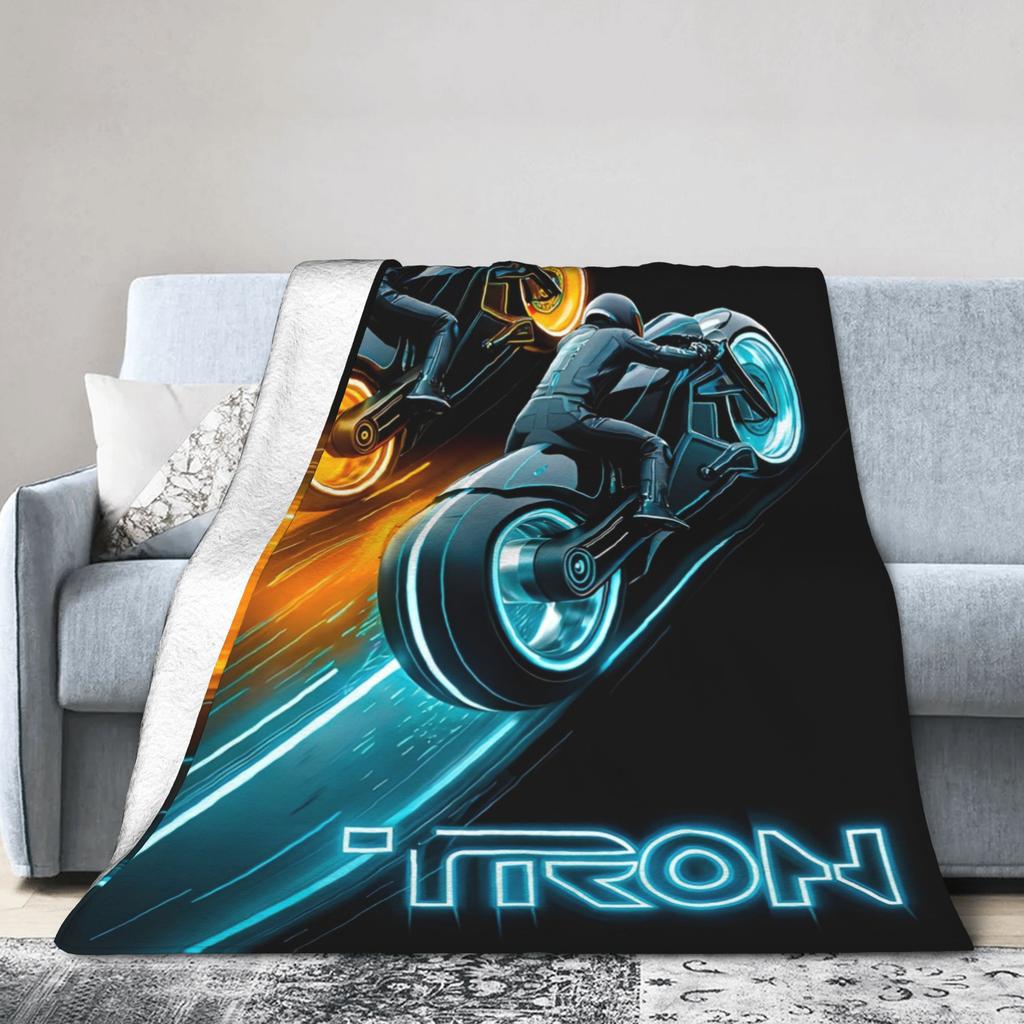 TRON Ares Lightcycle Dillinger Systems Blanket Fleece Printed MCP Movie Multi-function Warm Throw Blankets for Bedspread