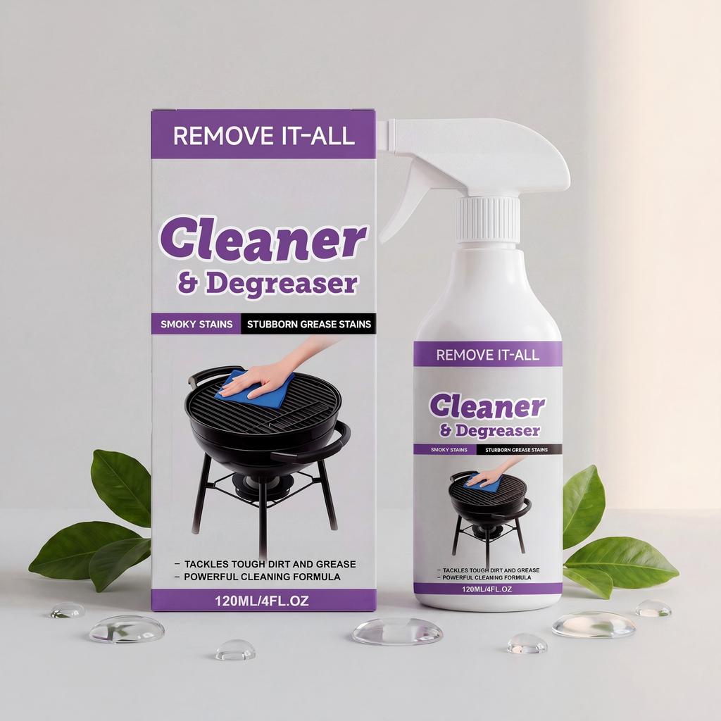 Barbecue Grill Cleaner Degreaser 120ml Powerful Formula for Removing Grease and Smoke Residue from Cooking Surfaces and Equipment