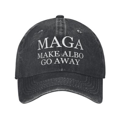 Gorra de Béisbol Vintage MAGA Make Albo Go Away Unisex Tela Vaquera Desgastada Gorra de Sol Diciendo Australiana para Exteriores Todas las Estaciones Gorras Ajustables