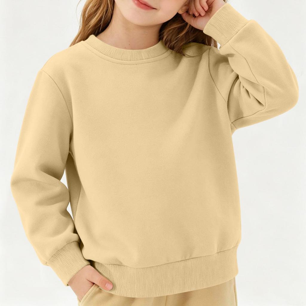 Boys Girls Long Sleeve T-Shirt Color Cotton Undershirts for Toddlers Kids Casual Comfort